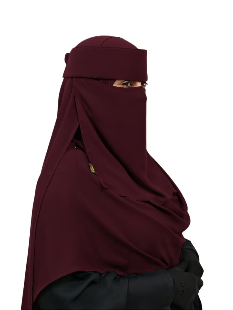 طقم نقاب جبهه اسود ( طرحة سادة و نقاب )